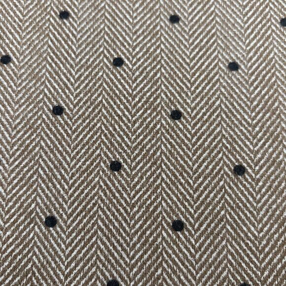 Chico's Brown Herringbone Polka Dot Pull On Straight Leg Pants Size 2.5 (large) - Picture 9 of 9